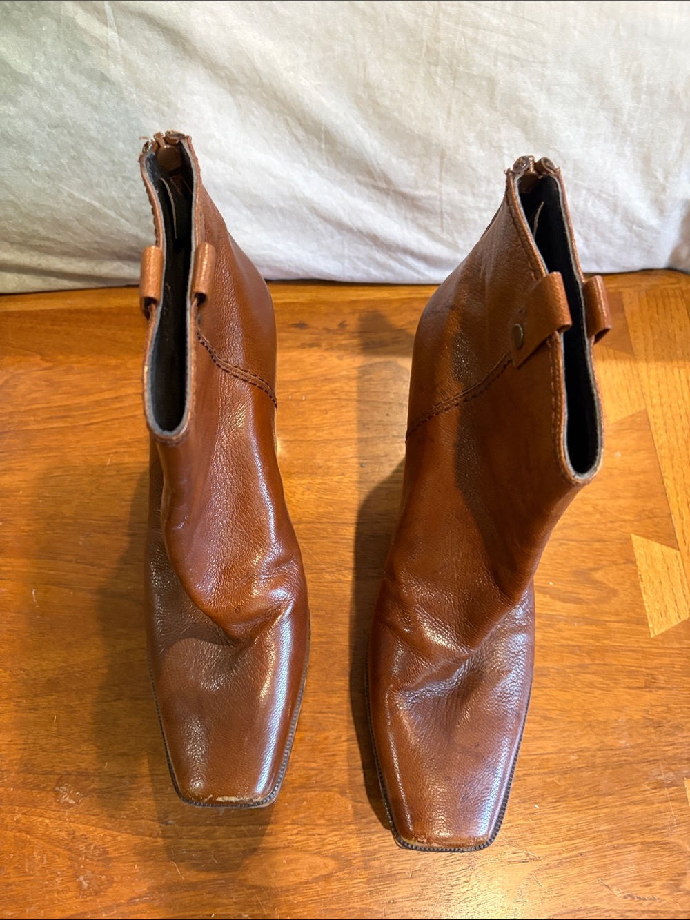 Vintage Women’s Brown Leather Ankle Boots